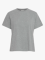 Ichi Palmer Loose Short Sleeve Grey Melange