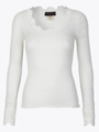 Rosemunde Benita Silk T-Shirt W/ Lace New White