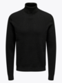 Only & Sons Phil Struc Roll Neck Knit Black