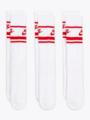 Nike Crew Essential Stripe Socks White/University Red/University Red