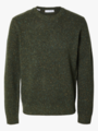 Selected Homme Neil Long Sleeve Knit Neps Crew Neck Forest Night Neps