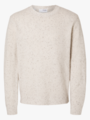 Selected Homme Neil Long Sleeve Knit Neps Crew Neck Tofu Neps