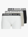 Jack and Jones Junior Sense Trunks 3-Pack Junior Light Grey Melange / Black / White