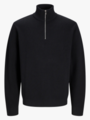 Jack and Jones Milano Stitch Knit Half Zip Black