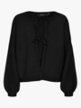 Vero Moda Bow Long Sleeve O-neck Tie Cardigan Black