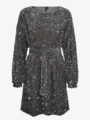 Vero Moda Bella Long Sleeve Boatneck Short Dress Griffin Sequins